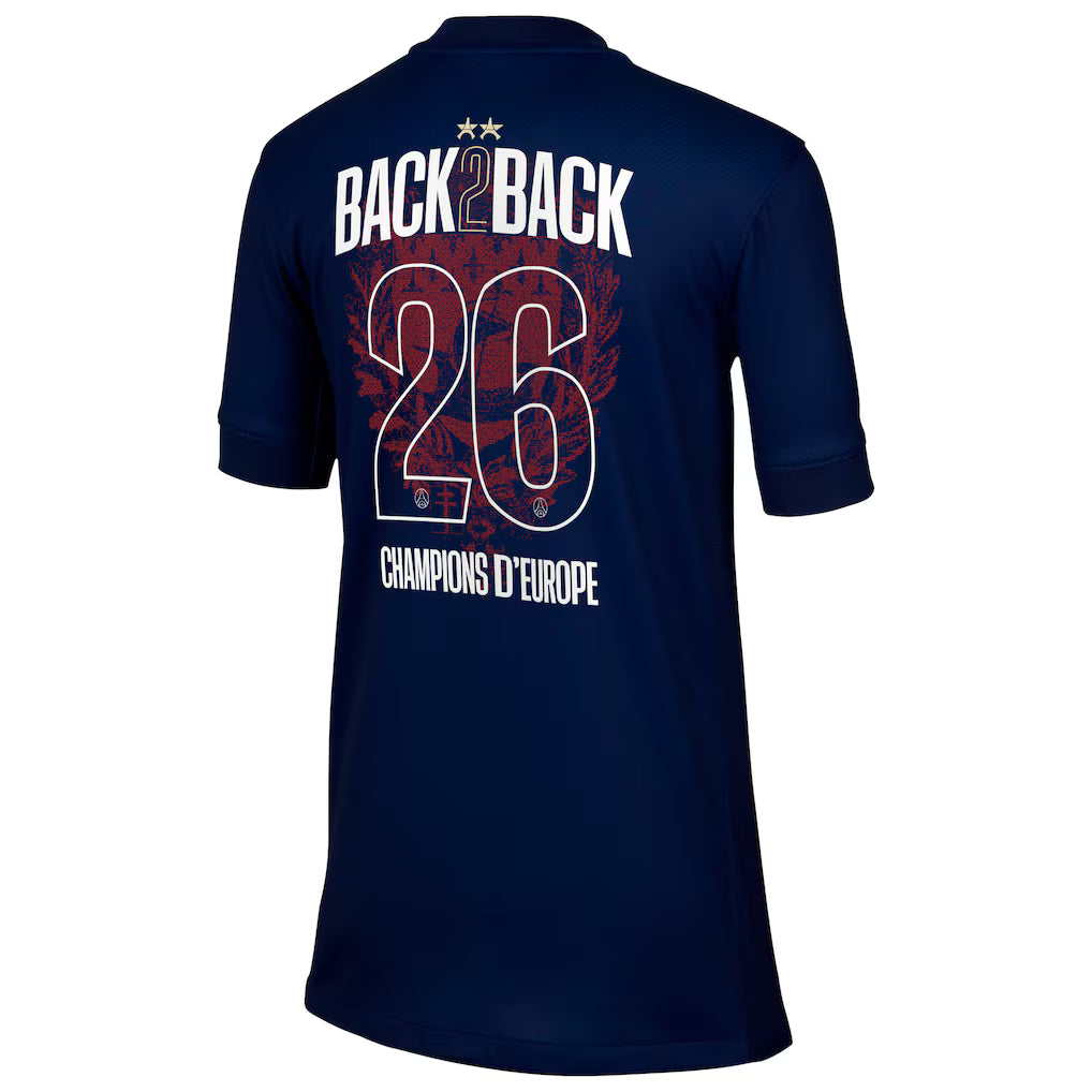 MAILLOT PSG Domicile 25/26 - Flocage Champions d'Europe - 26
